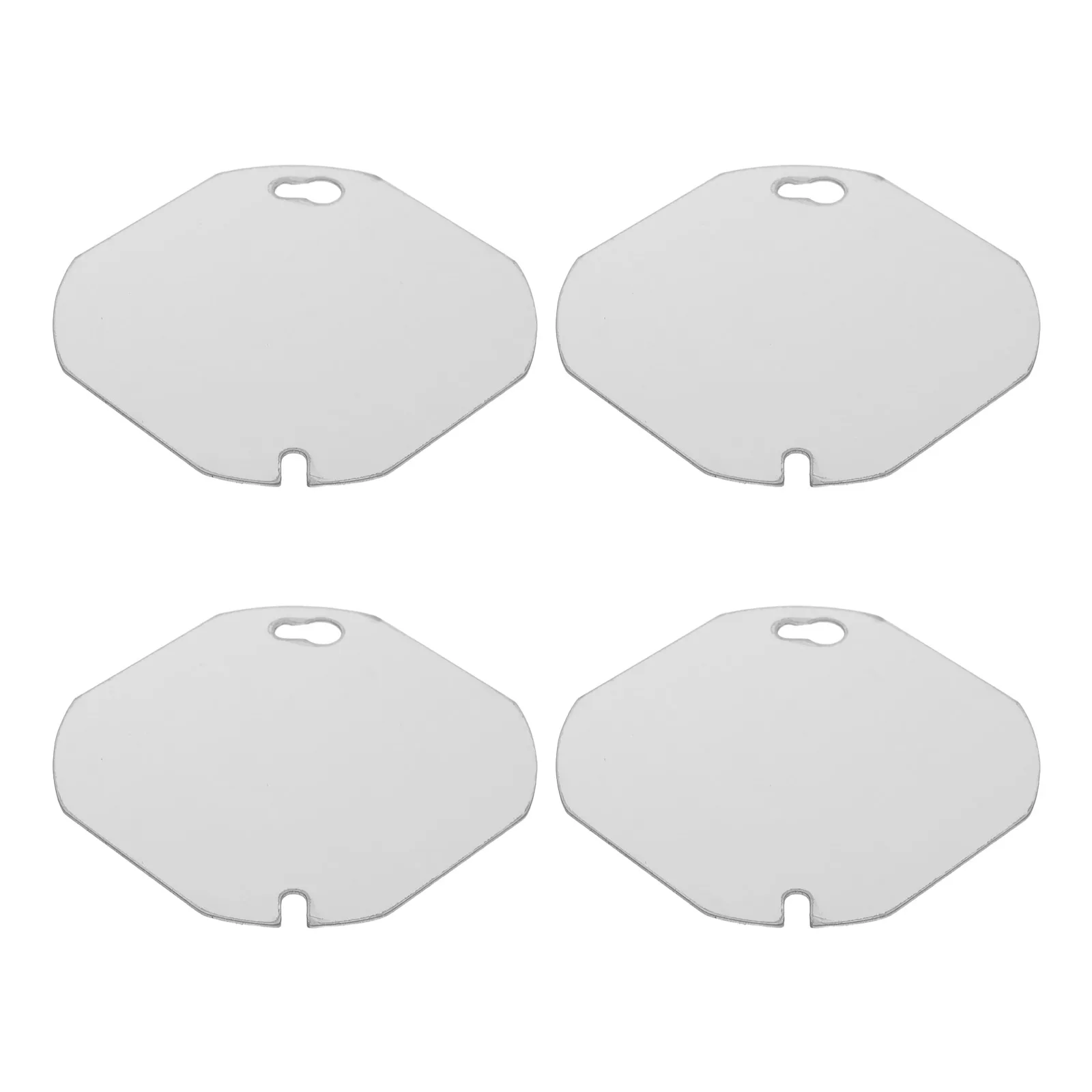 

4pcs Electrical Box Cover: Steel Flat Octagon Metal Junction Blank Outlet Covers Plates For Quick Installation Electrical Projec