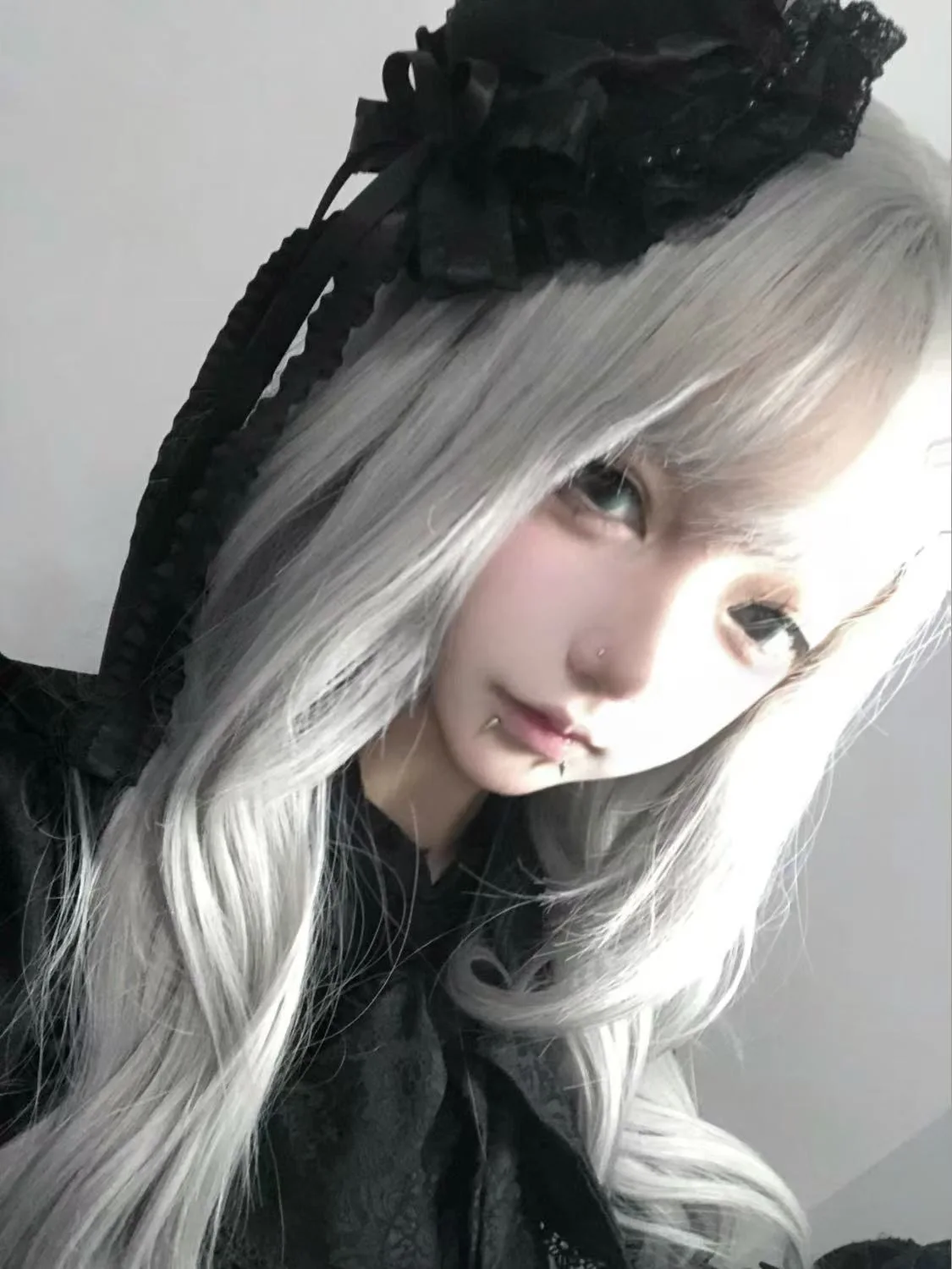 New Handmade Dark Gothic Lolita Headpiece Punk Retro Hair Clip Bow Hair Accessory Lace Frilly Little Hat