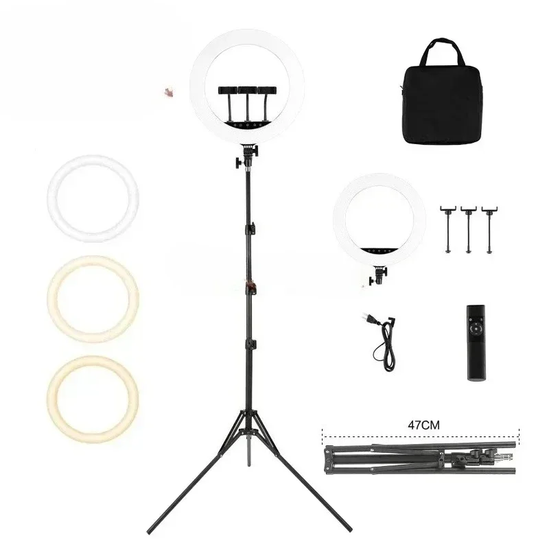 

Wholesale 18inch ring light HQ-18N lamp with stand tripod for live stream photography