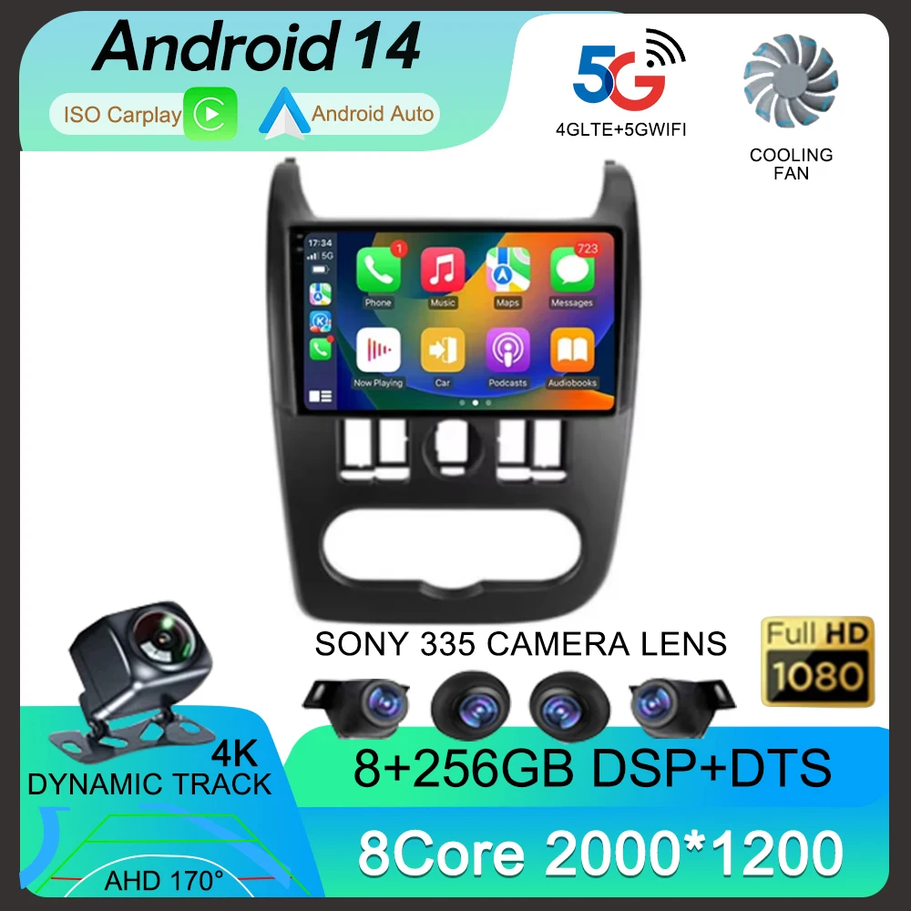 

Автомагнитола Carplay, Android 14, Wi-Fi, для Lada largus 2012, 2013, 2014-2021, мультимедийный видеоплеер, GPS, стерео, 2din, DSP, головное устройство