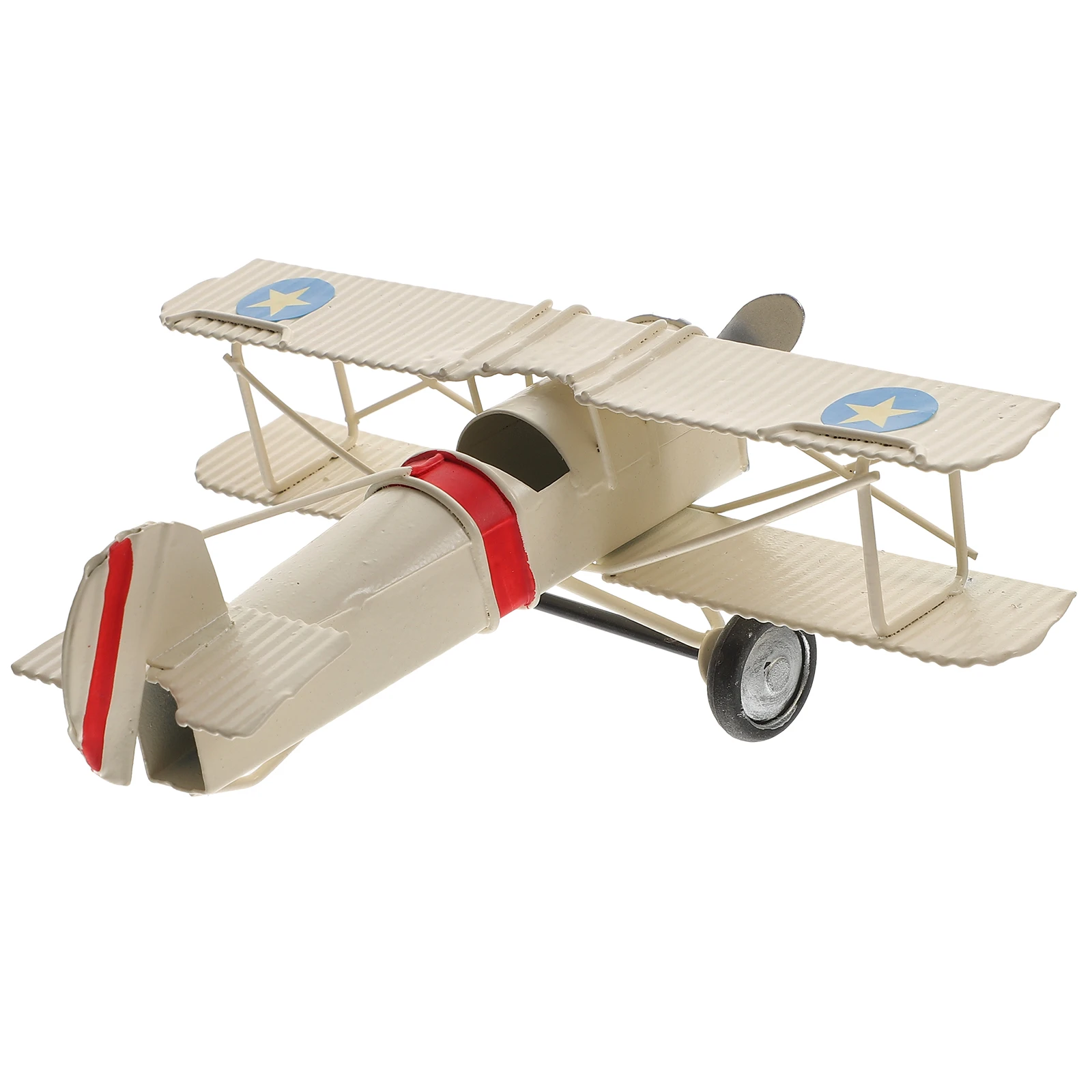 Vintage Metal Airplane Model Retro Iron Aircraft Home Children Room Hanging Decoration Kids Gift Collection