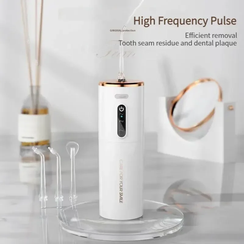 Electric Teeth Irrigator Portable Wireless Handheld Oral Irrigator 3 Cleaning Modes IPX6 Waterproof USB Charging Teeth Cleaner