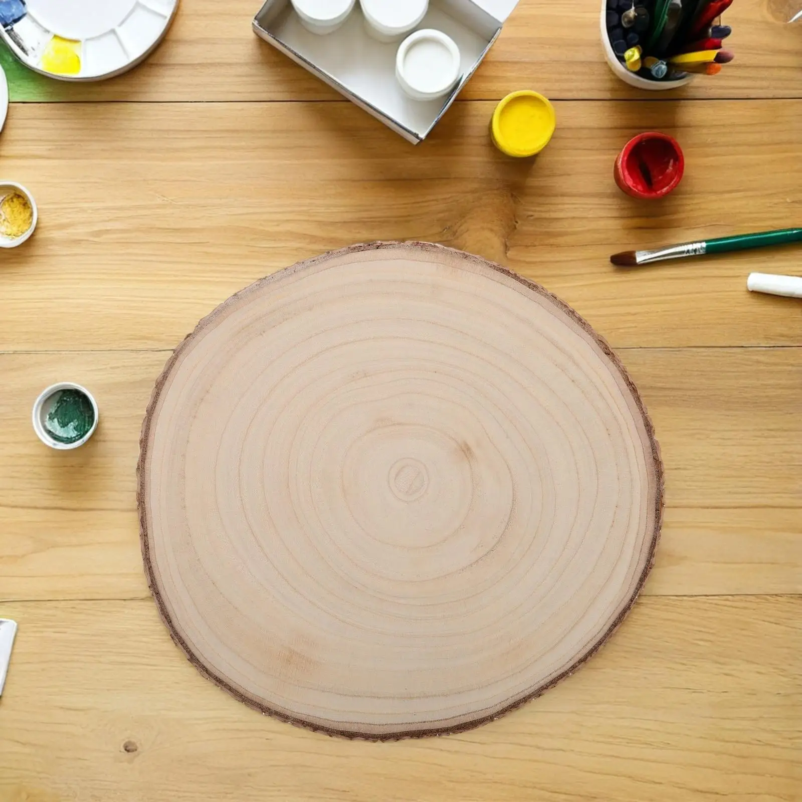 2Pcs Natural Wood Slices For Diy Wooden Circles Painting Materials Christmas Supplies Safe Home Decor Artistic Unfinished