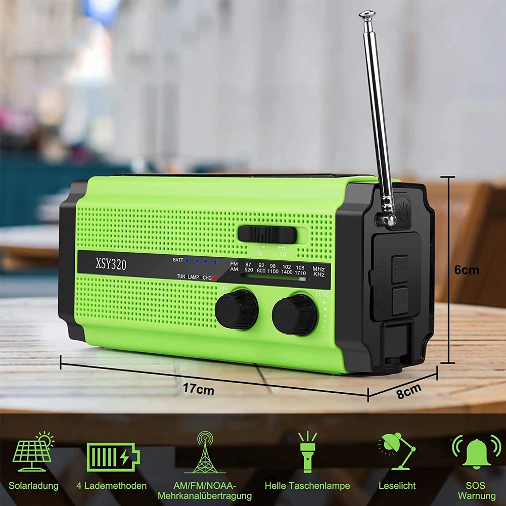 Portable Flashlight Radio Home Camping Emergency Weather Radio For Outdoor Use