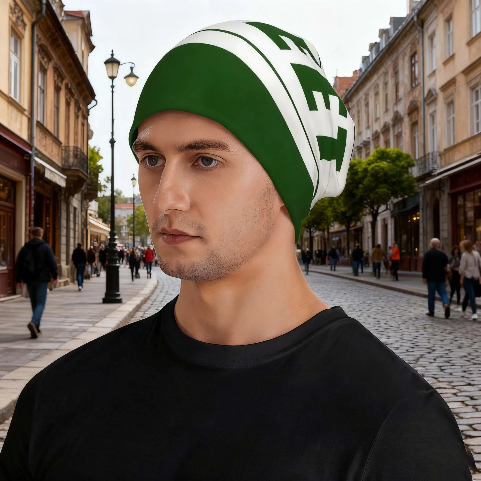 Настраиваемые красочные вязаные шапочки. Настраиваемое имя и портрет лица. Настройте шапку, что уникальные и персонализированные для вас.