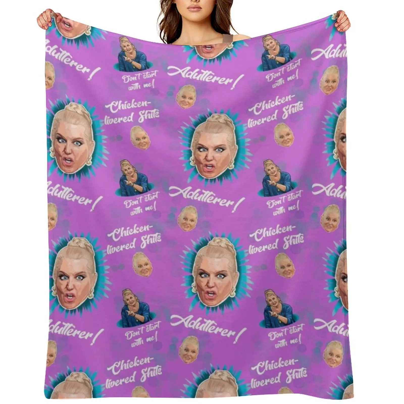 

Kim Woodburn kicking off wallpaper Throw Blanket Travel Decorative Sofa Blankets Sofas Of Decoration Blankets