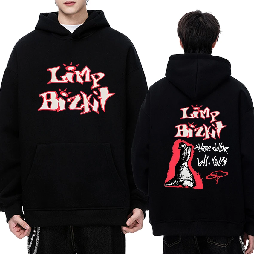 

2025 New in Rock Band Limp Bizkit vintage Double Sided print streetwear Men women Fleece Casual Hoodie Unisex Gothic Sweatshirt