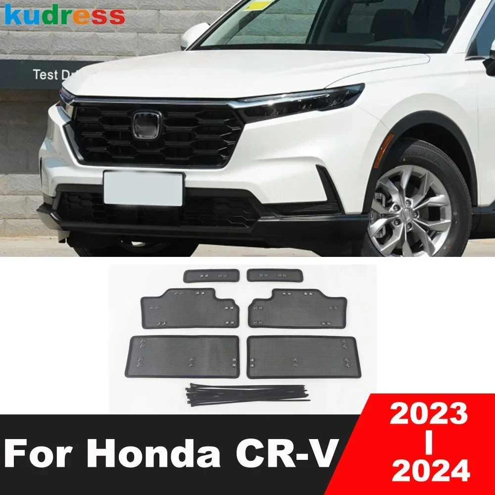 

For Honda CRV CR-V 2023 2024 Car Front Grille Grill Insect Net Screening Mesh Cover Anti Pest Dust Protective Nets Accessories