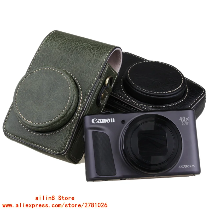 PU Leather Camera Case Cover Bag for Canon G7X2,3III SX740/720 Sony ZV1II ZV1F RX100m7,6,5,4,3 HX99,90,80 WX700 LUMIX LX15 LX10