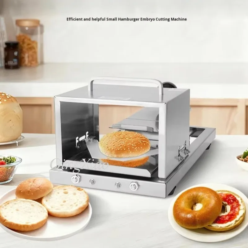 Stainless Steel Manual Bread Cutting Tool Household Commercial Use Bread Slicing Machine For Bagel And Burger Separation