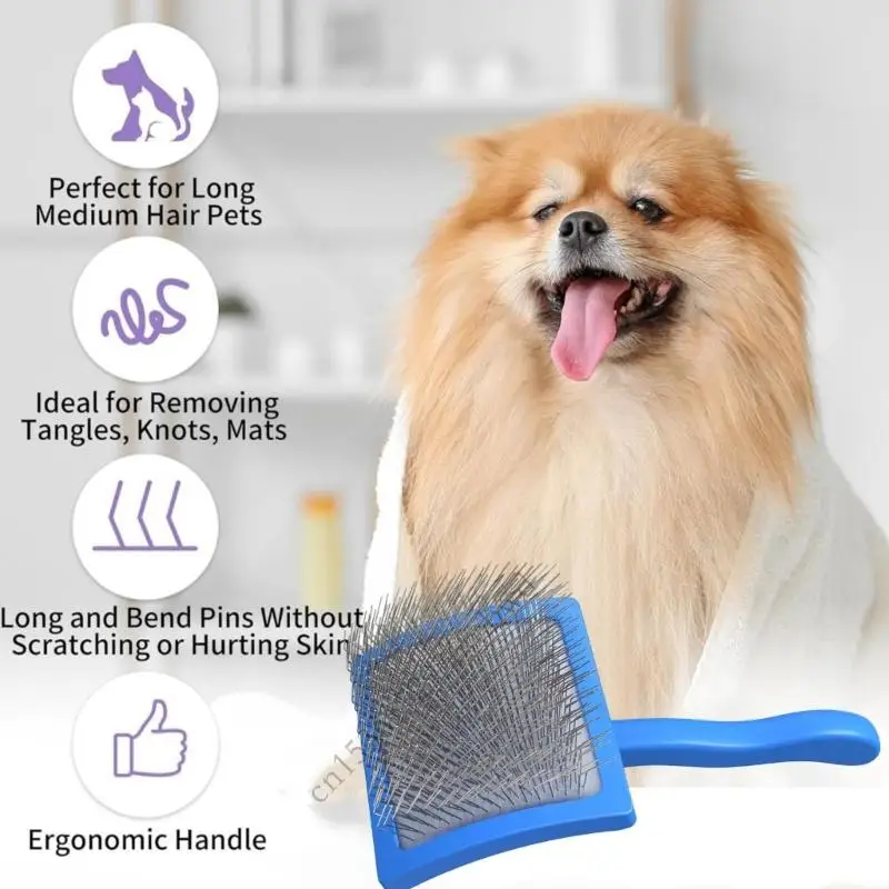 K43D Đa năng chăm sóc thú cưng chải chuốt để loại bỏ các nút tóc abs pet slicker Brush cho chó nhỏ mèo thỏ