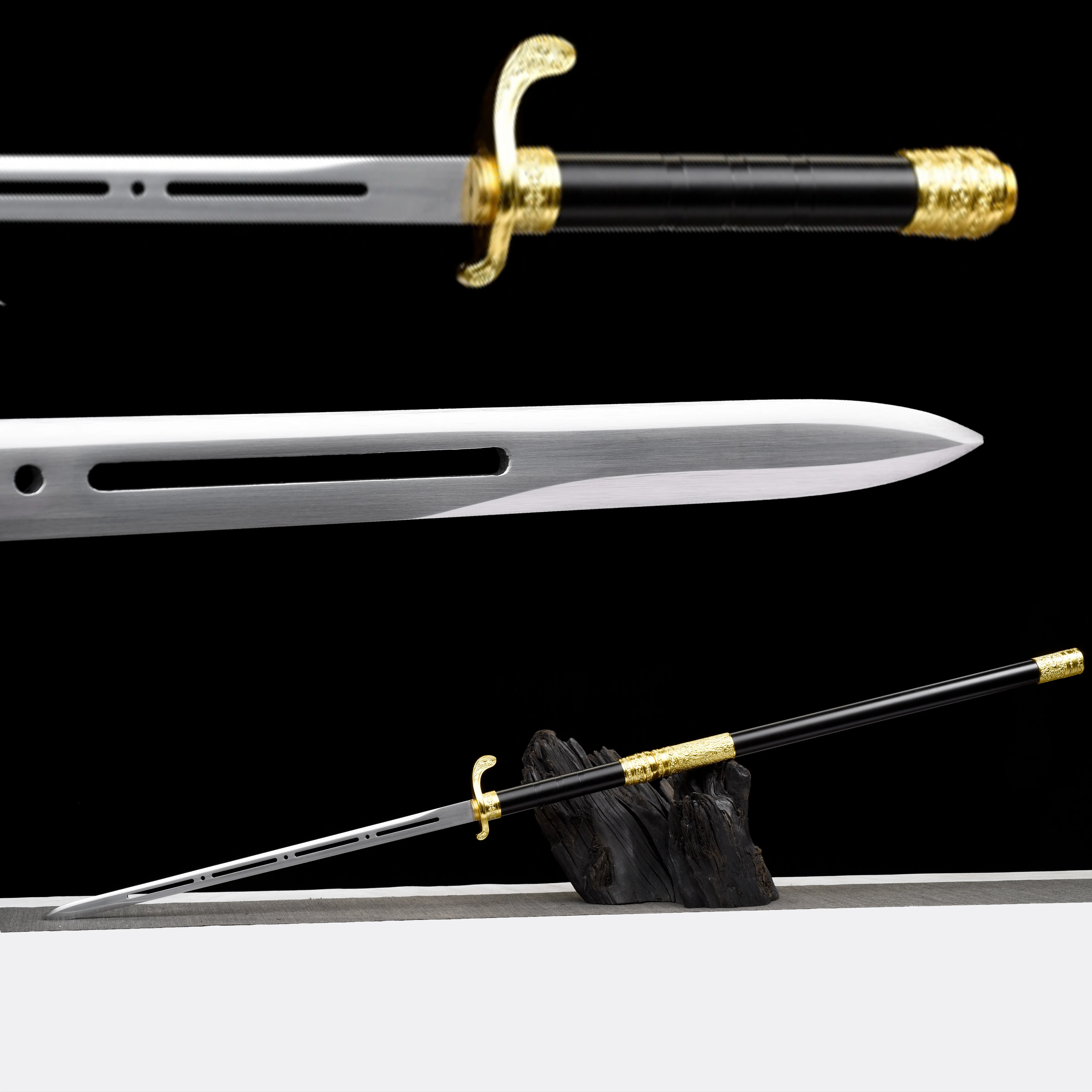79cm reverse-attachment Chinese samurai sword - spring steel integrated structure sharp - Stick sword katana weapons full tang