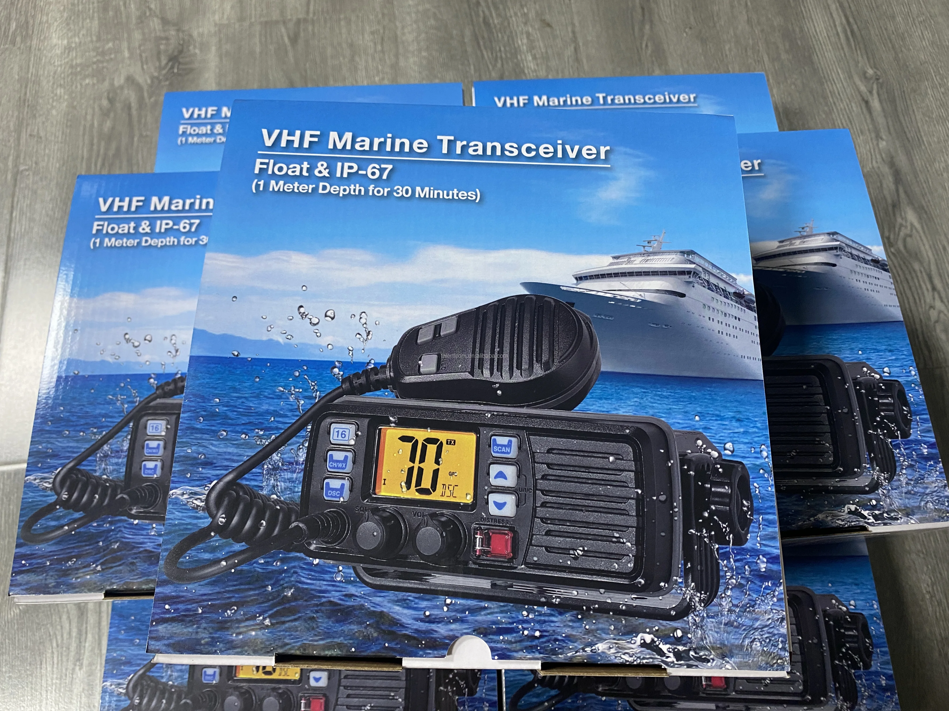 TL-507M VHF Marine Radio IP-67 Waterproof and Dustproof Fm Radio Transmitter External GPS Receiver Boat Ham Radio