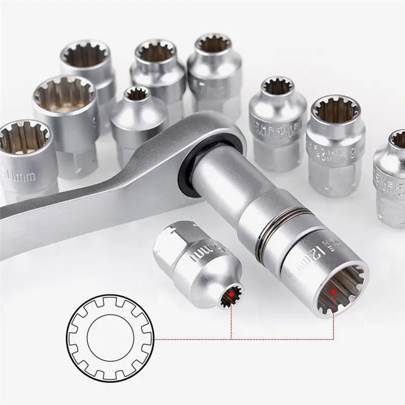 ABVC Auto Repair Tool Set 29PCS Core Ratchet Socket Wrench Kitsocket Kit Socket Set Car Repair Ratchet Torque Wrench Combo