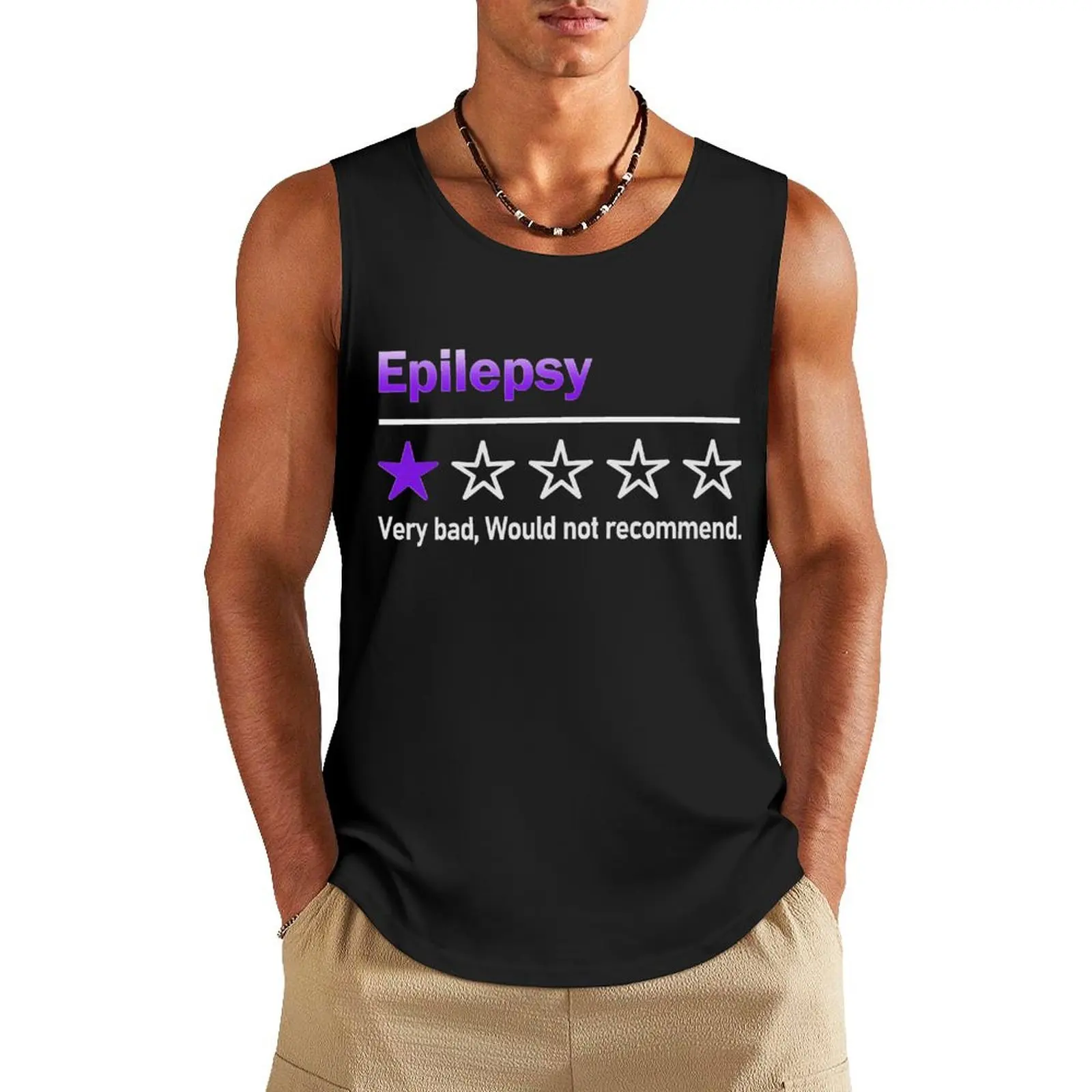 Epilepsy (1 STAR) VERY BAD, WOULD NOT RECOMMEND Tank Top Men's clothing vest for men Vests t-shirt for man