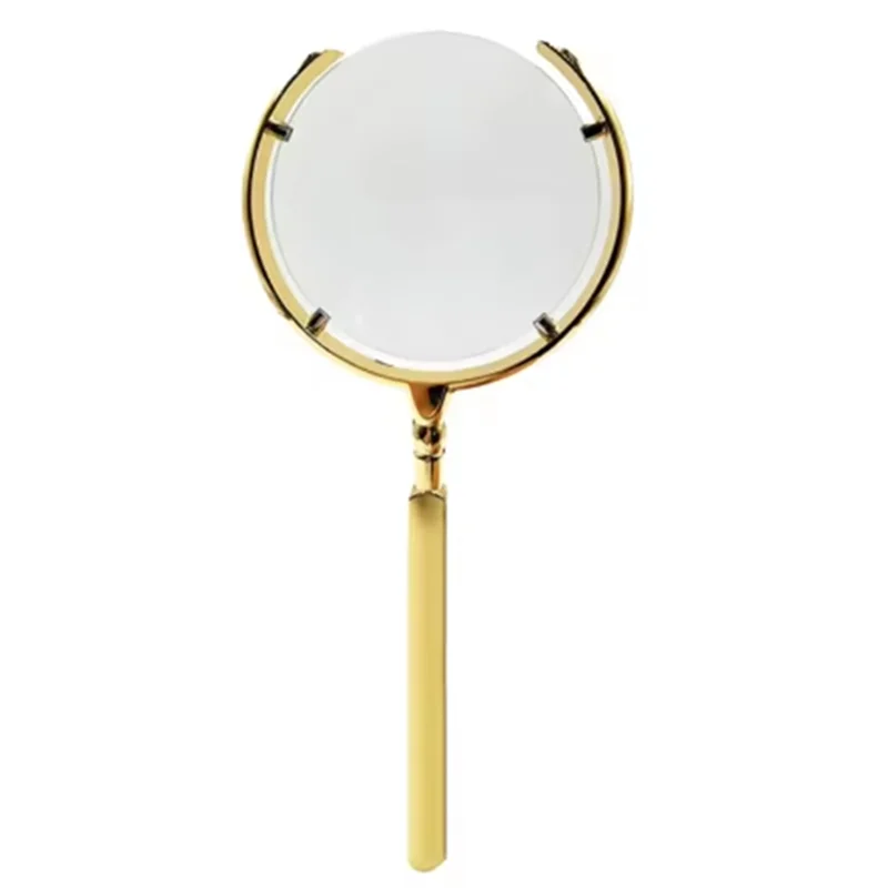 Glass 6X Lens Opening Metal Frame Loupe For Inspection Jewelry Stamp Reading Magnifier