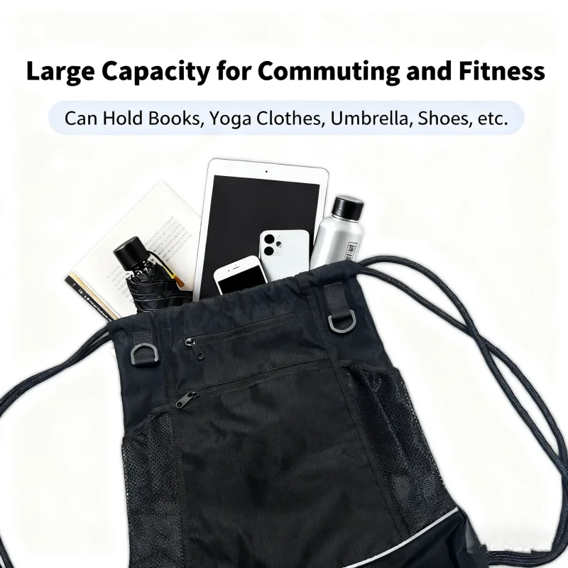 Multifunctional Casual Backpack Versatile 2025 New Fashion Large-Capacity Drawstring Sports Basketball Bag