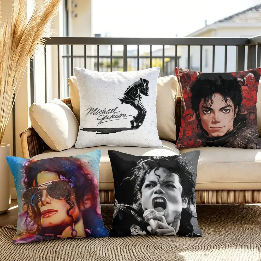 M-Michael J-Jackson Cushion Cover Soft Short Plush Pillow Cover Smooth Cozy Texture Aesthetic Cushion Case Home Decor