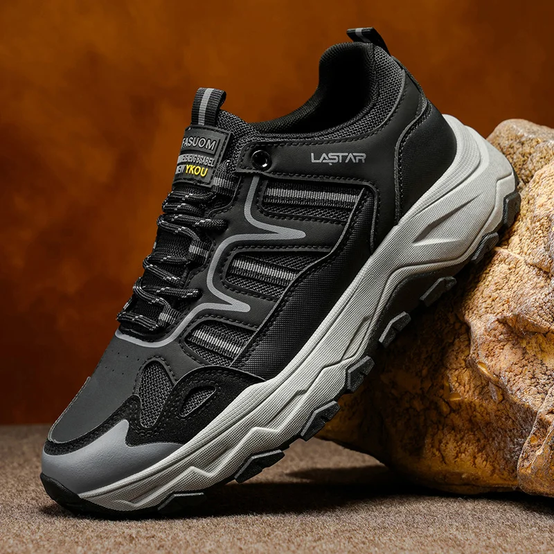 

Модная уличная мужская походная обувь, нескользящая прочная треккинговая обувь для мужчин, обувь для скалолазания на платформе с низким вырезом, мужские охотничьи кроссовки