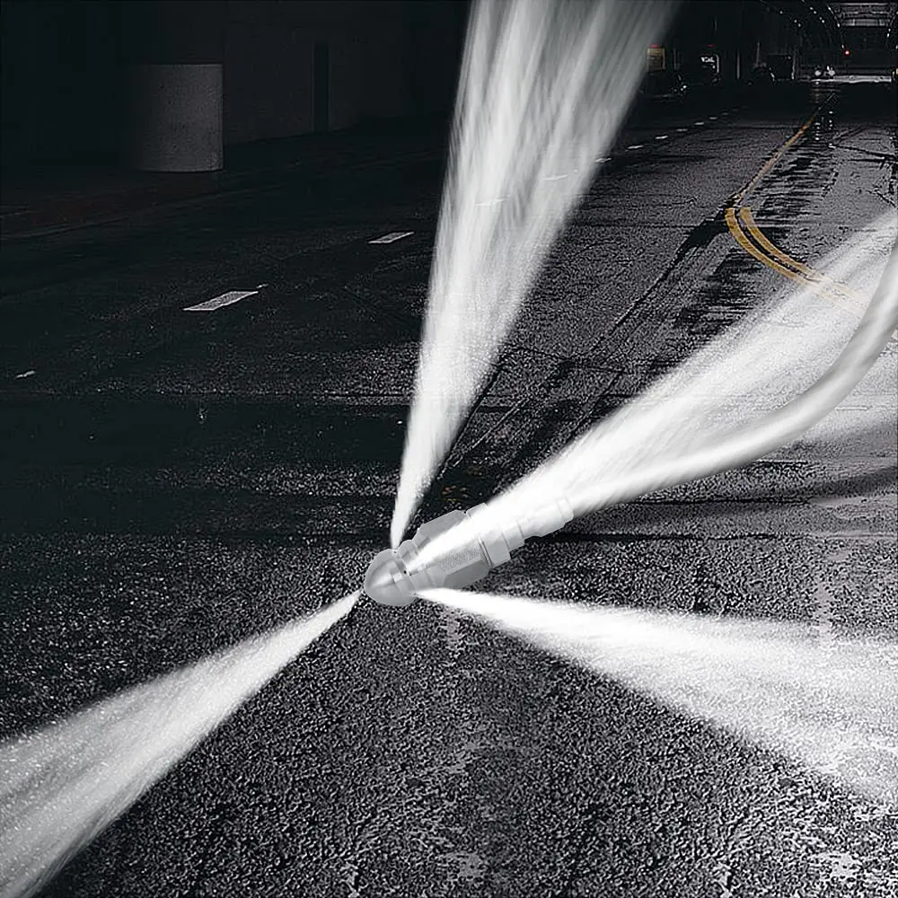 Imagem -06 - Polegada de Pressão Arruela Dreno Esgoto Limpeza Tubulação Jetter Spray Plug Rápida Mangueira Drenagem Bico Volta Resistência ao Desgaste Aço Inoxidável 1