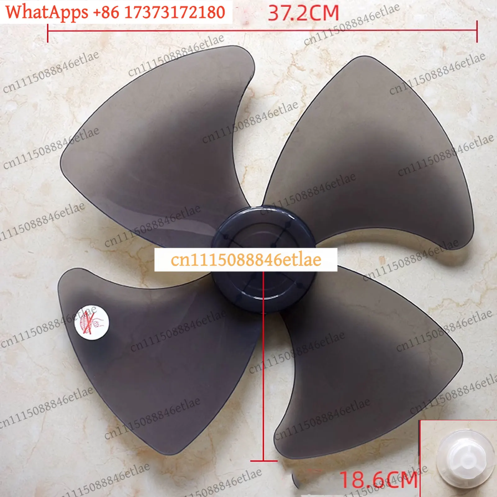 k3 16 Inch Plastic Fan Blade 4-Leaf with Nut Cover for Standing Pedestal Electric Fan Replacement
