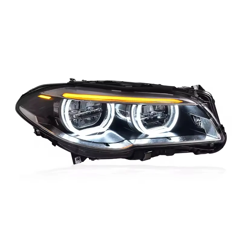 LED Headlight Assembly for BMW 5 Series F10 F18 2011-2017 Dual Color DRL Dual Beam Lens Plug & Play No Error