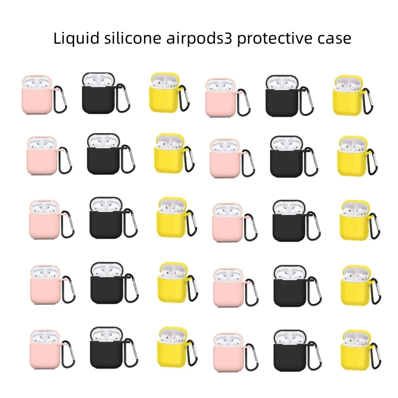 Funda de silicona suave para auriculares Apple Airpods, funda protectora para auriculares inalámbricos con Bluetooth, bolsa para Airpods, 1 ud.