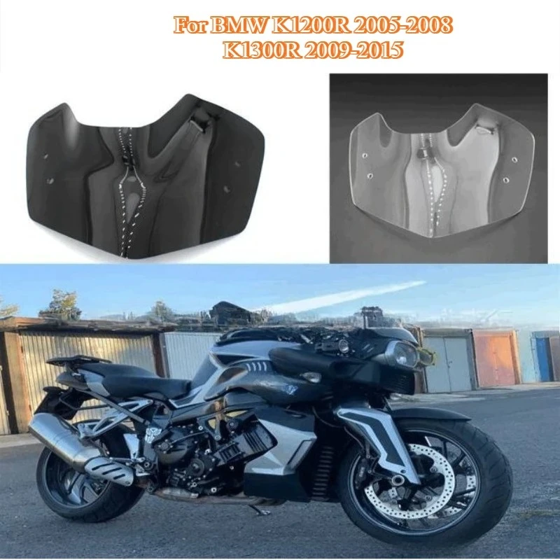 

Motorcycle Front Windscreen Windshield Extension Parts Wind Deflectors For BMW K1200R 2005-2008 K1300R 2009-2015