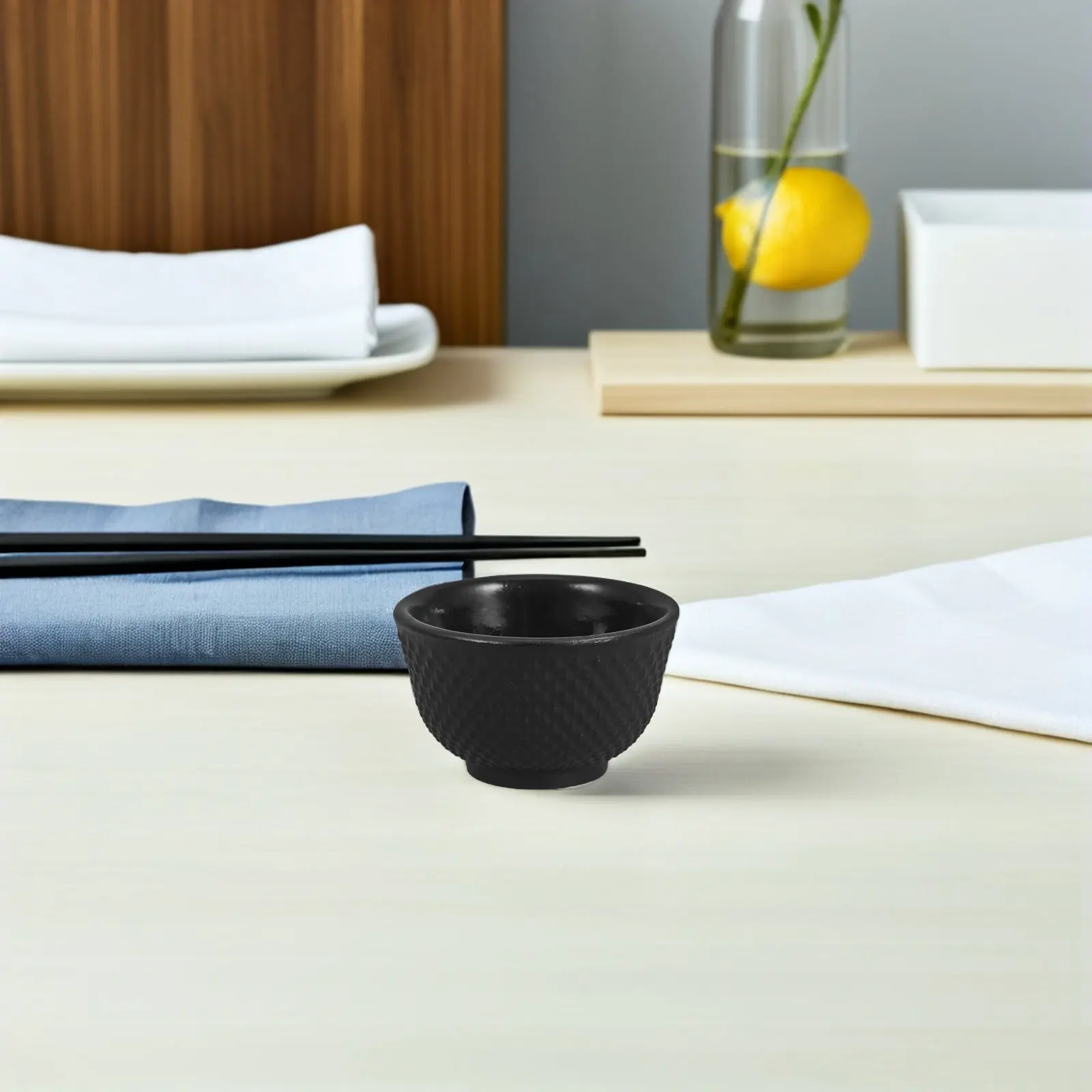 

2Pcs Cast Iron Tea Cups Ornamental Retro Kung Fu Ceremony 35Ml Handleless Small Tea Bowls Vintage Style Asian Traditional Teacup