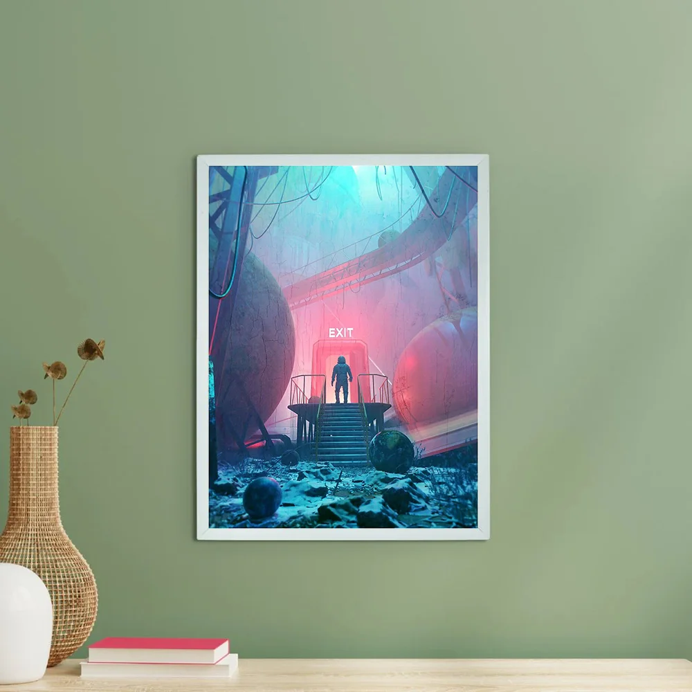 المناظر الطبيعية الخيال العلمي قماش جدار الفن مستقبلية سيتي سكيب Cyberpunk ديكور غرفة المعيشة المنزلي اللوحة التجريدية الحديثة