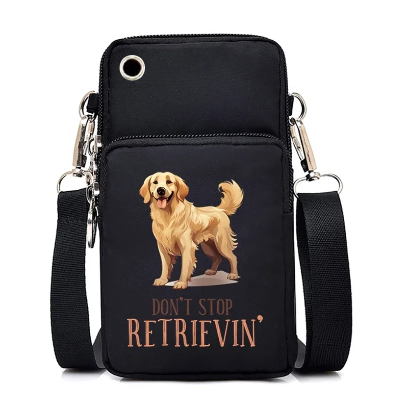 Cartoon Dogs Mini Mobile Phone Bag for Women The Only Thing Better Than Coffee Is My German Shepherd Print Purses and Handbags