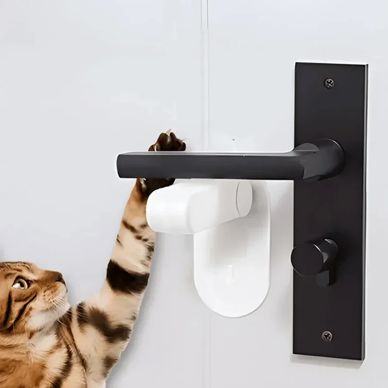 

Pet/Child Room Door Handle Locks Anti-open Handle Locks Easy To Install Safety Door Handle Locks Protect Baby Door Handle Locks