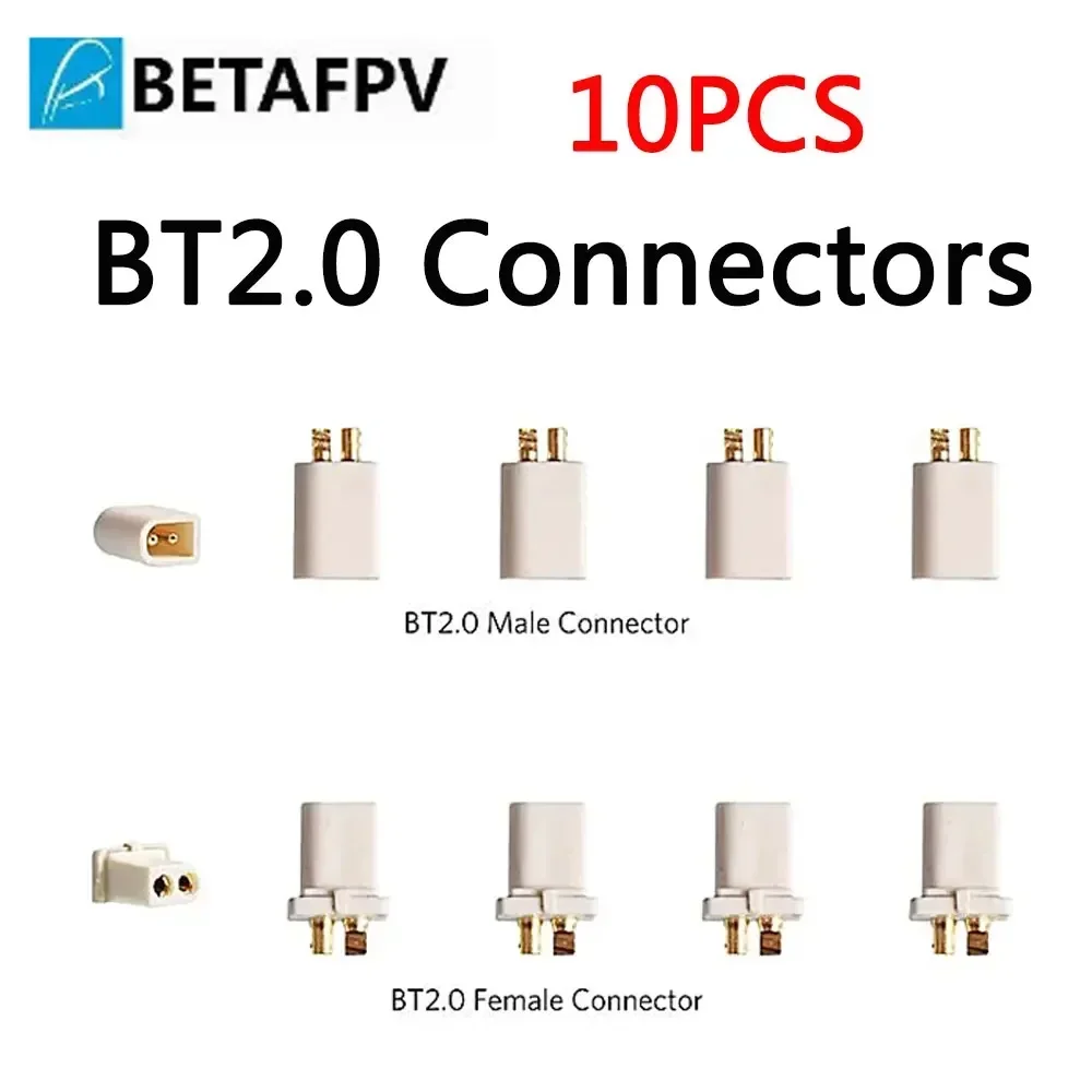 10PCS BETAFPV BT2.0 Connectors Set Male Female 1.0 Banana Connector for BT2.0 Connector FPV 1S Whoop Drone