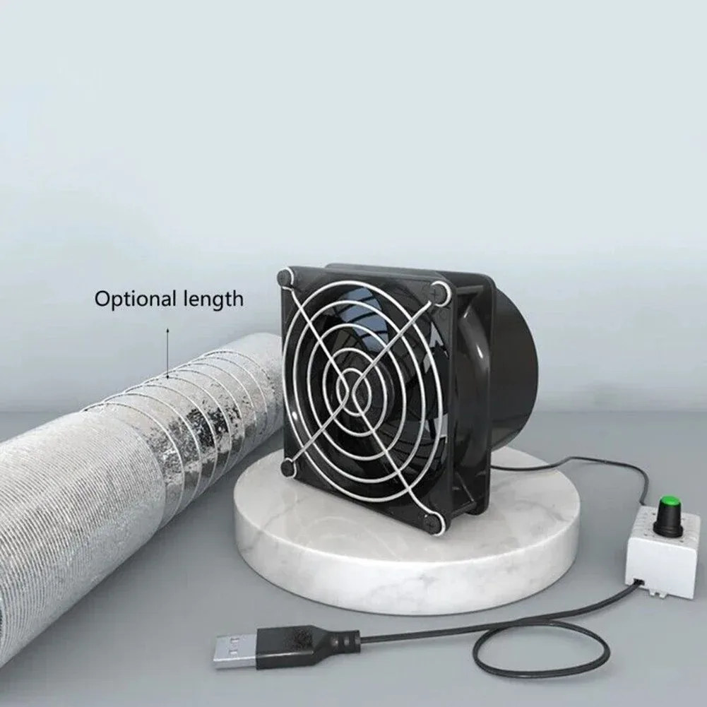 

High-Performance Ventilation Fan with Powerful Suction and Plastic Duct Pipe for Effective Smoke and Dust Extraction