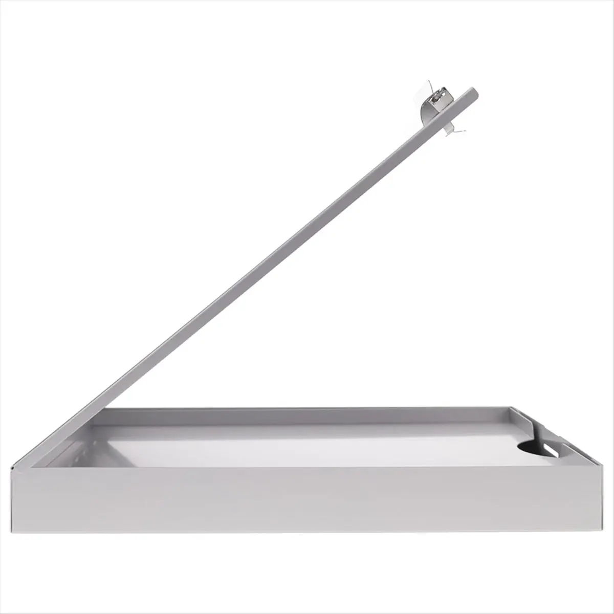 Metal Clipboard with Storage, Silver Dual Layer Clipboard , Letter Size Paper Organizer, with Self Locking Latch