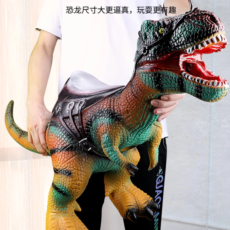 Riding soft rubber dinosaur mount boy toy Tyrannosaurus Brachiosaurus