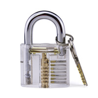 78x50mm Locksmith Transparent Visible Locks Cutaway Practice View Padlock for Tools Hardware Lock Training Skill Good Quality