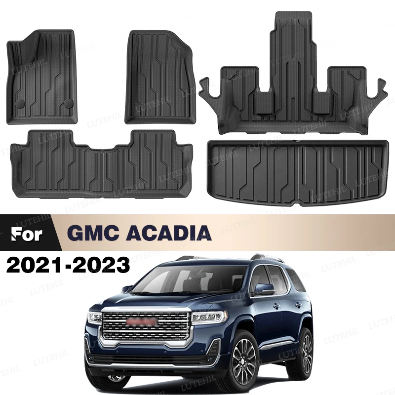 

LUTEHIL For GMC ACADIA 2021-on 2024 2023 2022All-Weather TPE Floor Mat Trunk Mat Carpet Cover Auto Interior Protector Accessorie