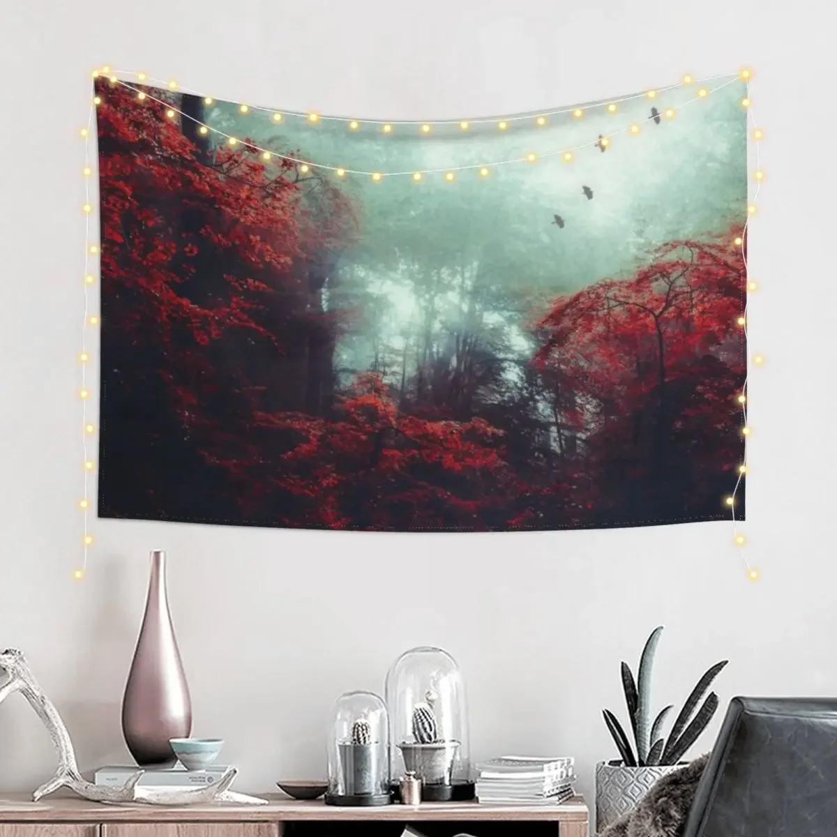 Barrier - Enchanted Forest in Mist Tapestry Decorative Wall Murals Room Decor Korean Style Decor For Bedroom Tapestry