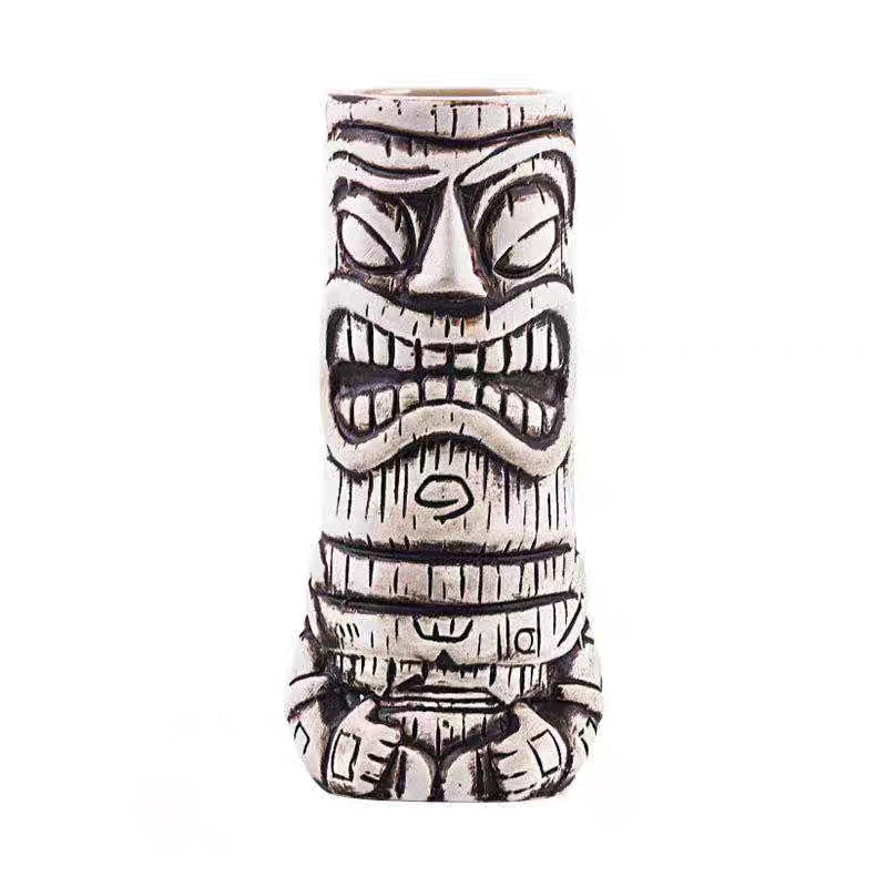 

600ml Ceramic Tiki Mug Creative Porcelain Beer Wine Mug Cup Bar Tool
