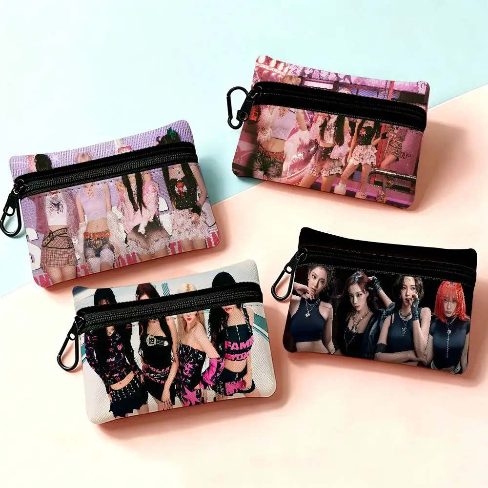 Kpop Group A-Aespas Wear-resistant Oxford Cloth Coin Purse Portable Backpack Hanging Card Storage Bag