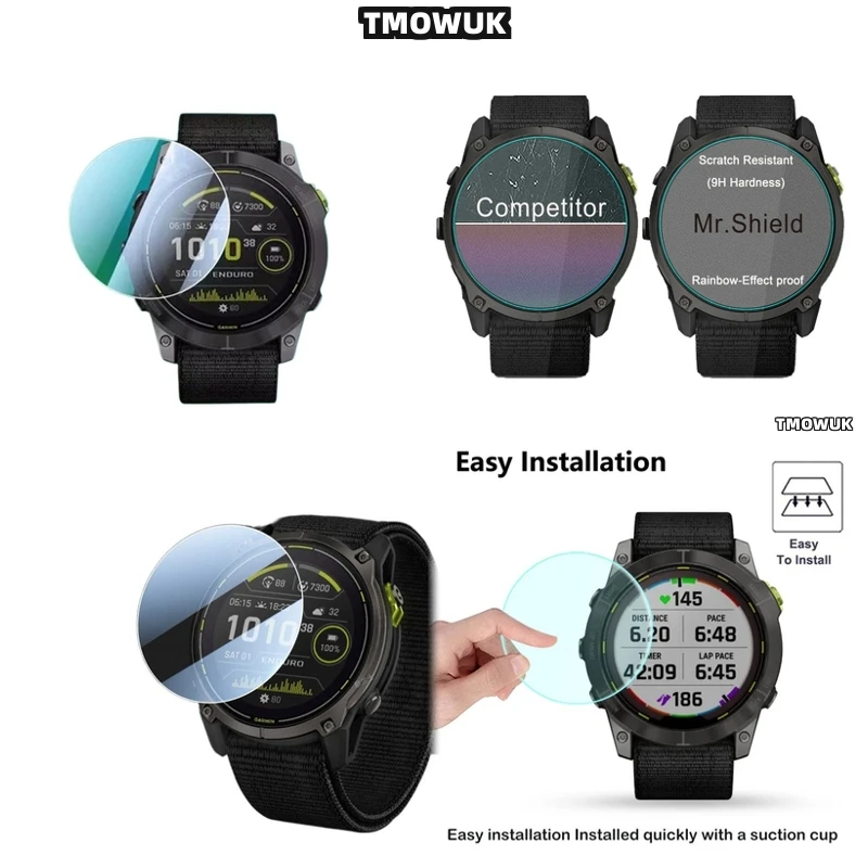 

For Garmin Enduro 2 3 Enduro2 Enduro3 Screen Tempered Glass Protector HD Clear 9H Anti - Scratch Watch Film