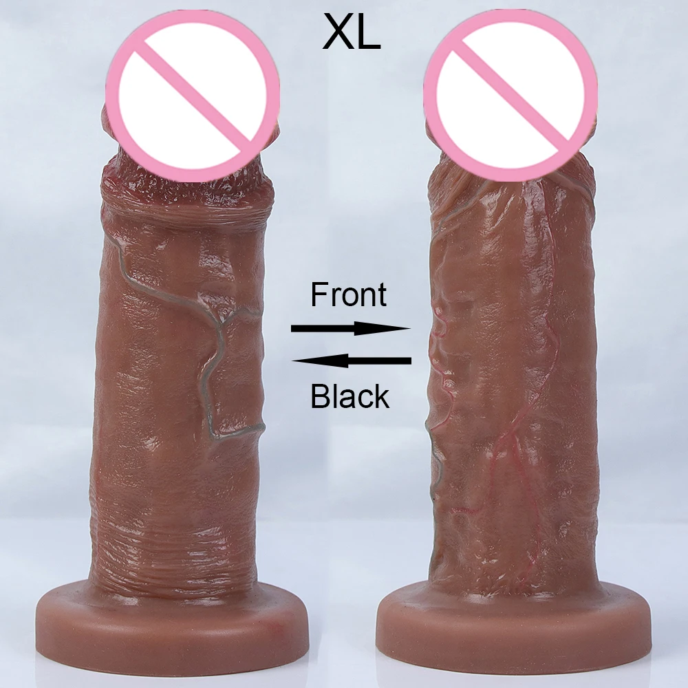 Super Real Skin Big Dildo Realistic Soft Penis Suction Cup Cock Male Artificial Silicone Dick Anal Sex Toys For Man Women Vagina