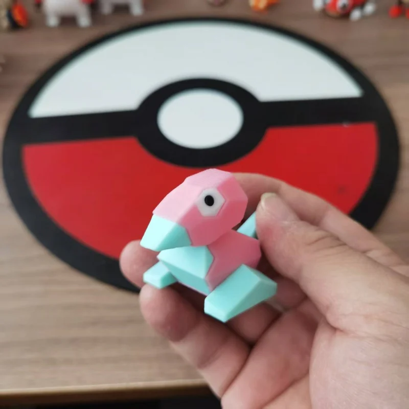 Аниме Pokemon Porygon Proportion World 1:20 Diy 3d печать экшн-фигурка модель Kawai настольное украшение статуя подарок-сюрприз