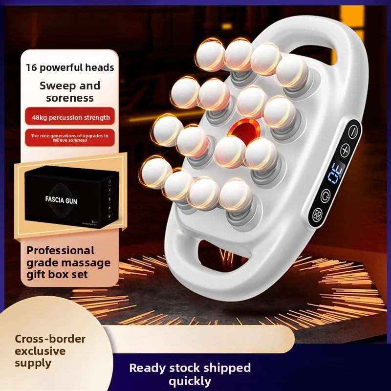 

16 Heads Fascia Gun Deep Tissue Massager for Neck Back Shoulder Muscle Relax 99 Speed Adjustable Electric
