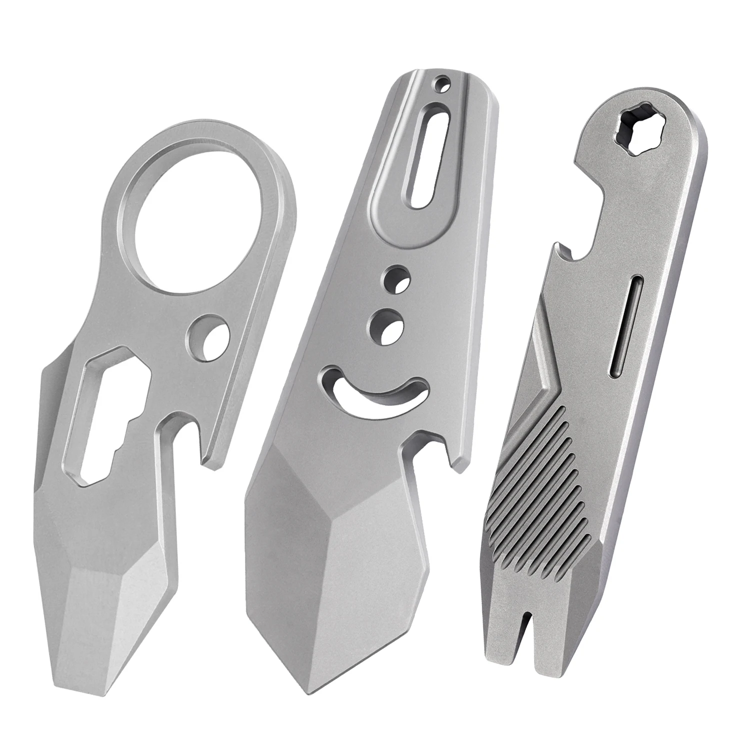 

Multistyle EDC tools.Titanium alloy material. Multifunctional keychain accessory pry bar