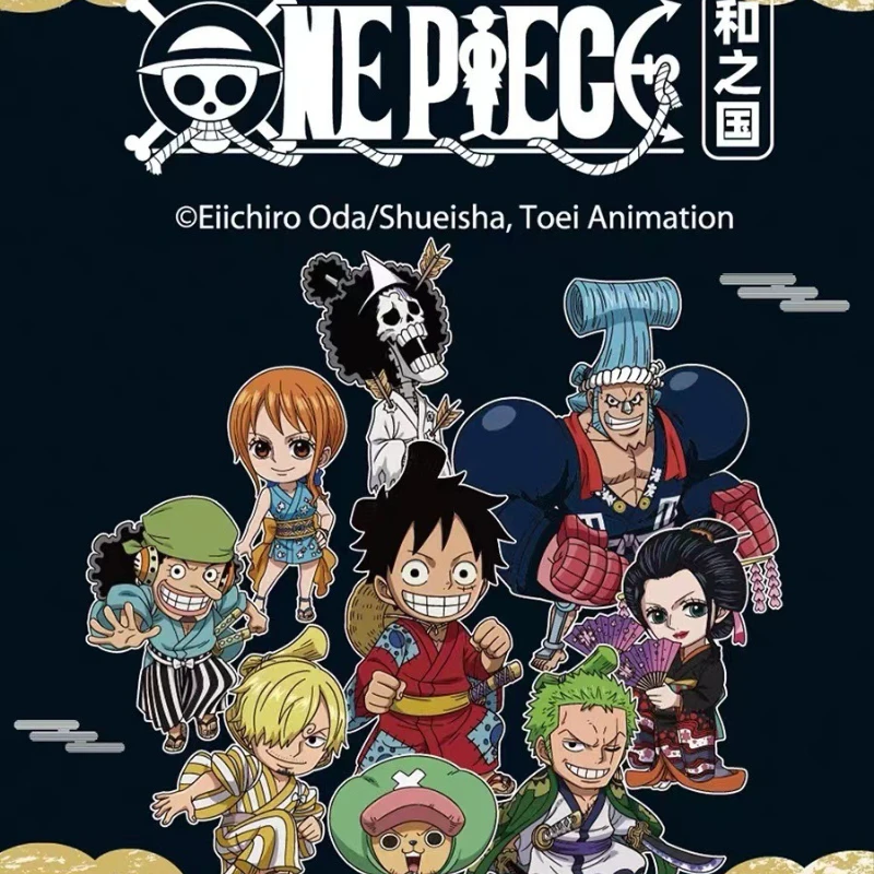 

One Pieces Wano Country Series Blind Box Luffy Zoro Nami Usopp Sanji Metal Keychain Bag Pendant Decoration Children's Toys