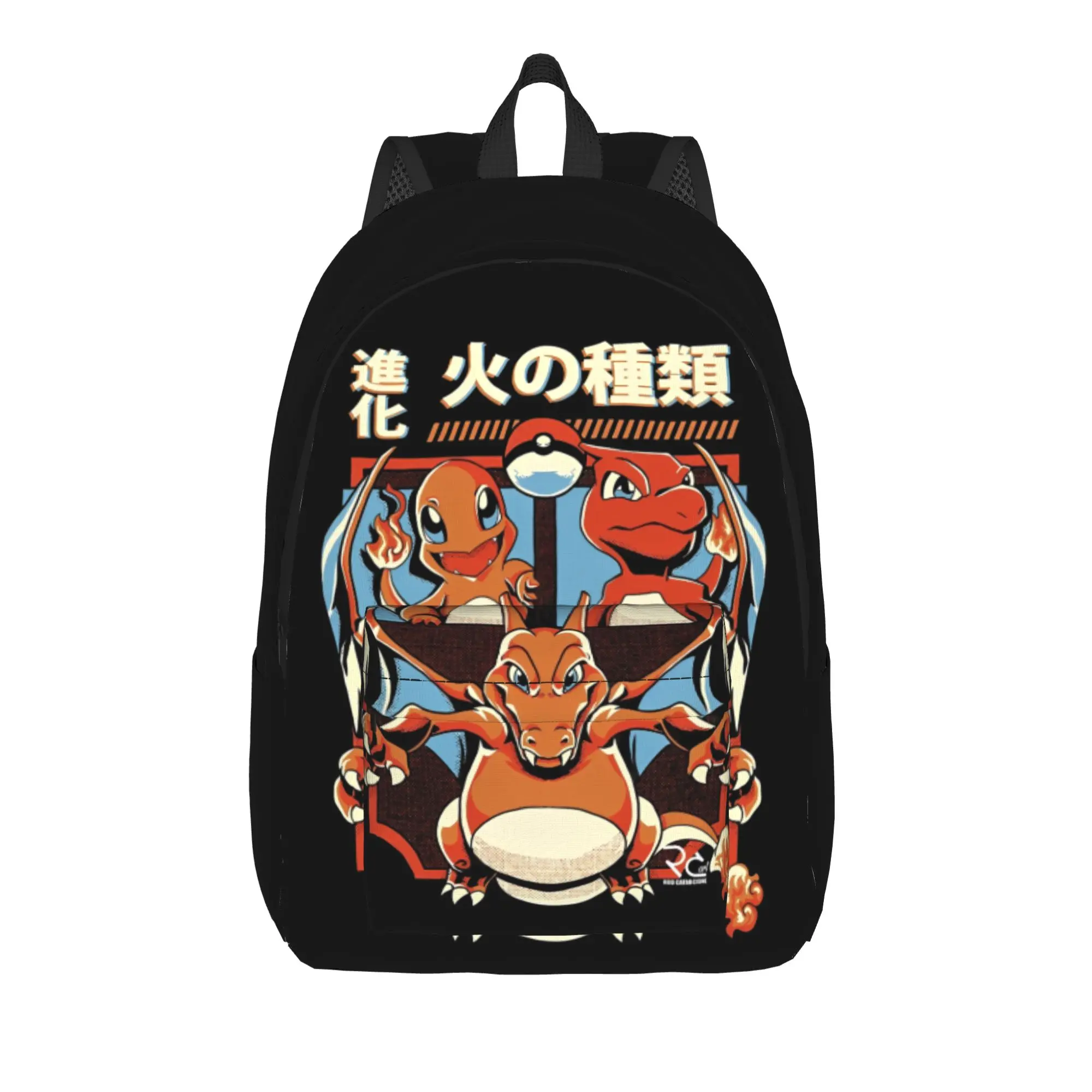 mochila-pokemon-para-homens-e-mulheres-casual-estudante-negocios-daypack-charmander-charmeleon-charizard-bolsas-de-lona-para-laptop