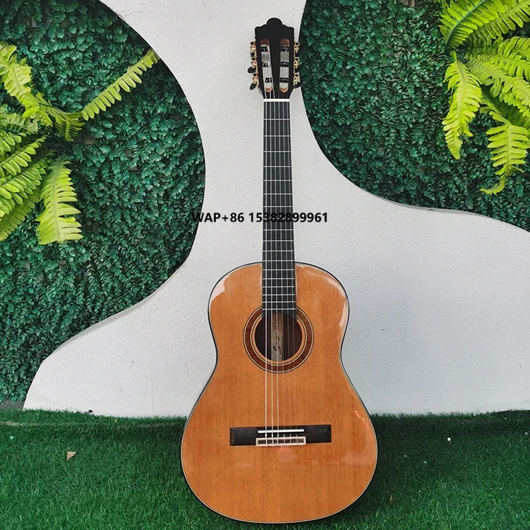 Professional Hand Made Classic Guitar 3/4 Size Solid Wood Cedar Spanish Classical Guitar