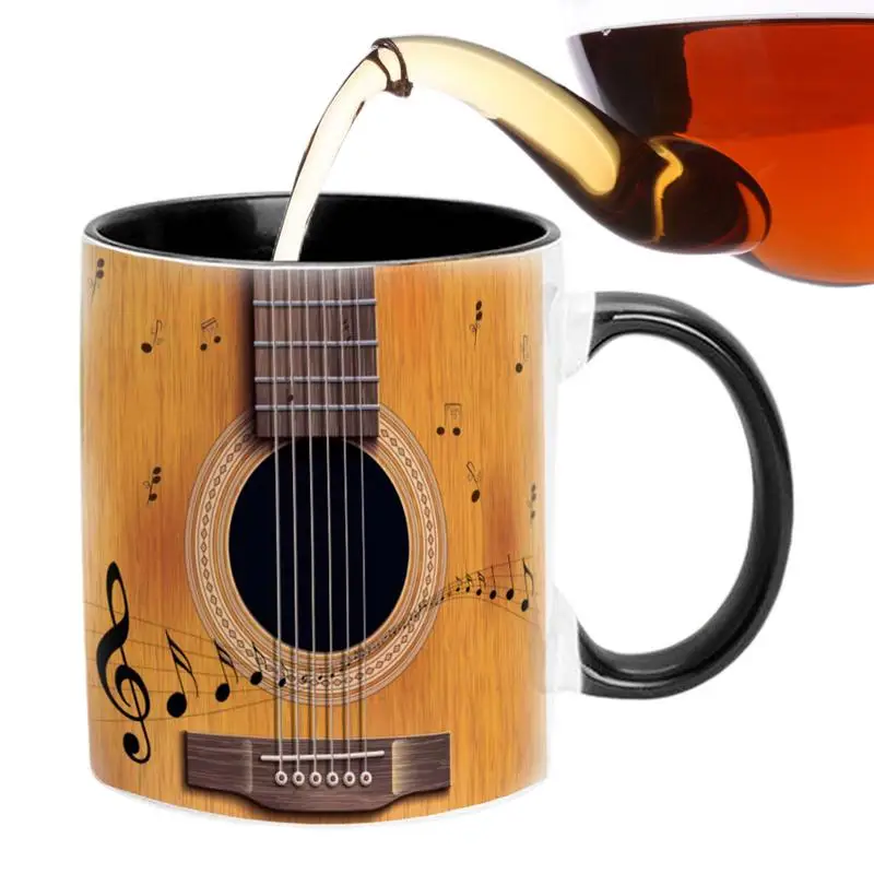 350ML Guitar Piano Violin Ceramic Mug Coffee Mug Ceramic Mug Coffee Cup Table Decoration Tea Mugs Music Theme Coffee Mug